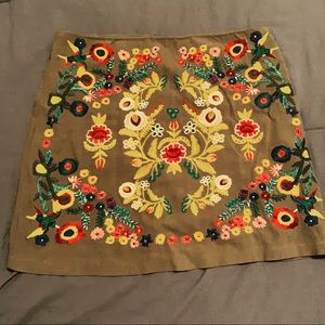 Embroidered mini skirt